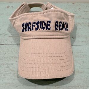 Surfside Beach Travel Vacation Tan Visor Cap Hat